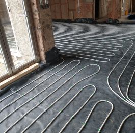 Underfloor heating installation.: Click Here To View Larger Image